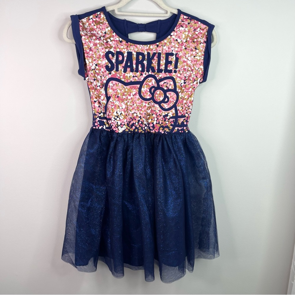 Girl’s Hello Kitty Sparkle TutuDress In Blue Size L